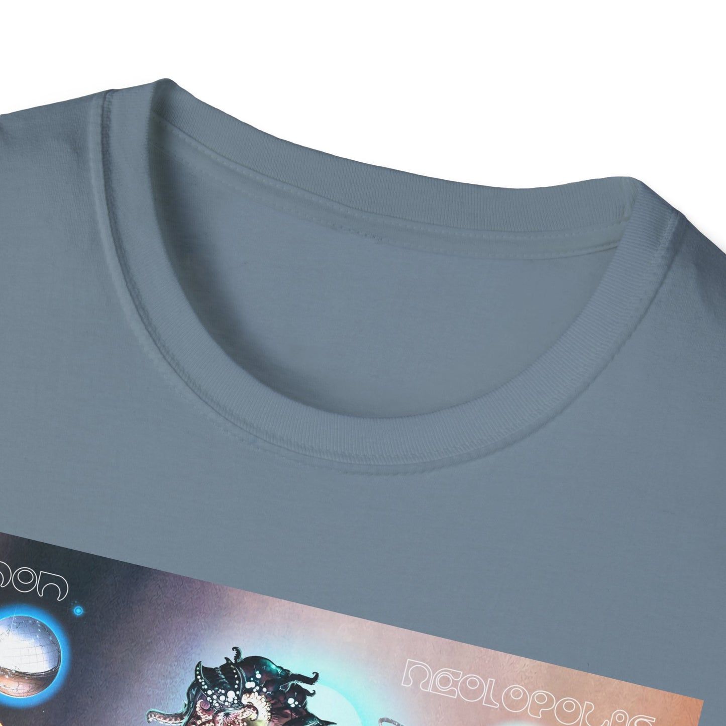 Neolopolis Unisex Softstyle T-Shirt - Cosmic Dreamscape Design