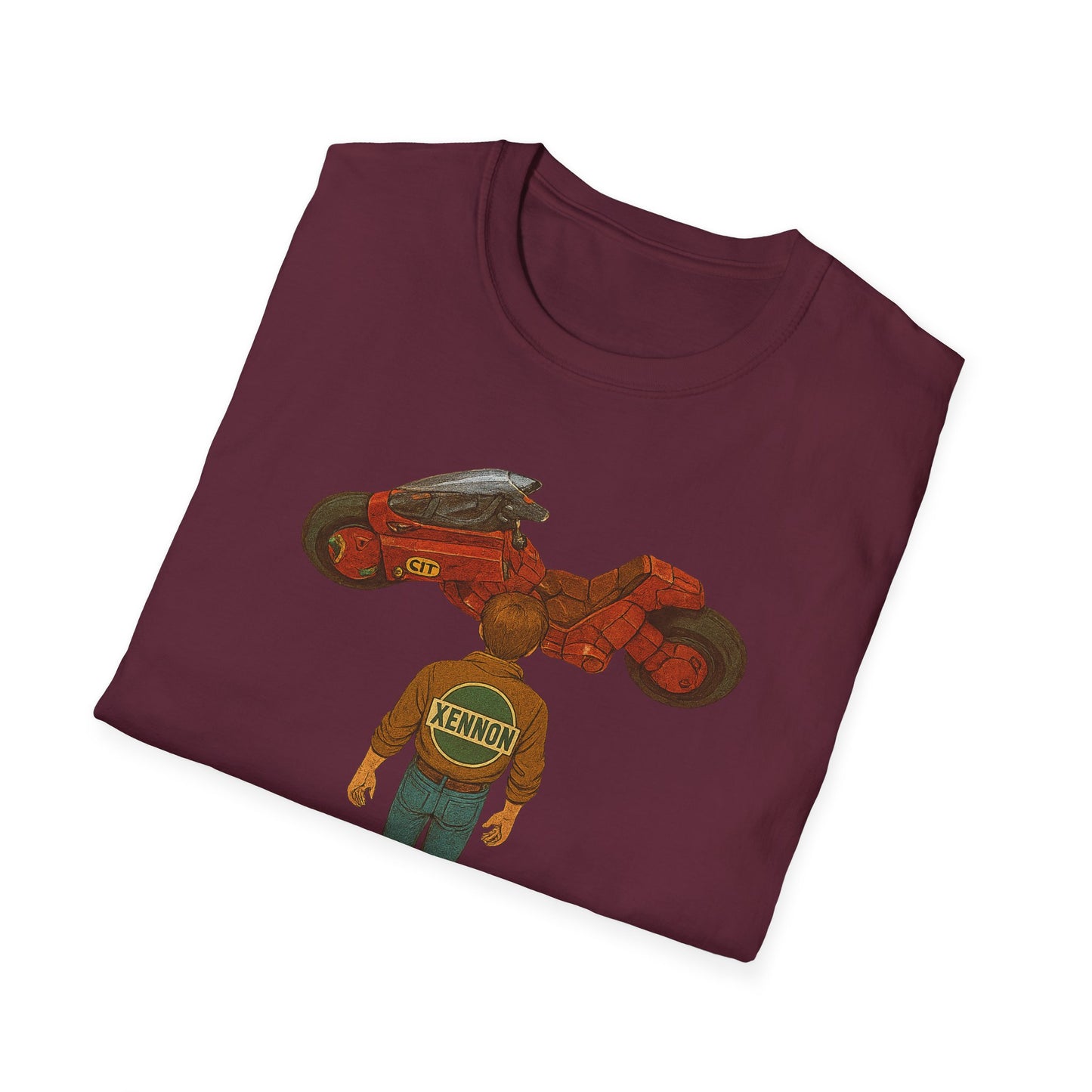Akira - XENNON Unisex Softstyle T-Shirt - Vintage Motorcycle Design