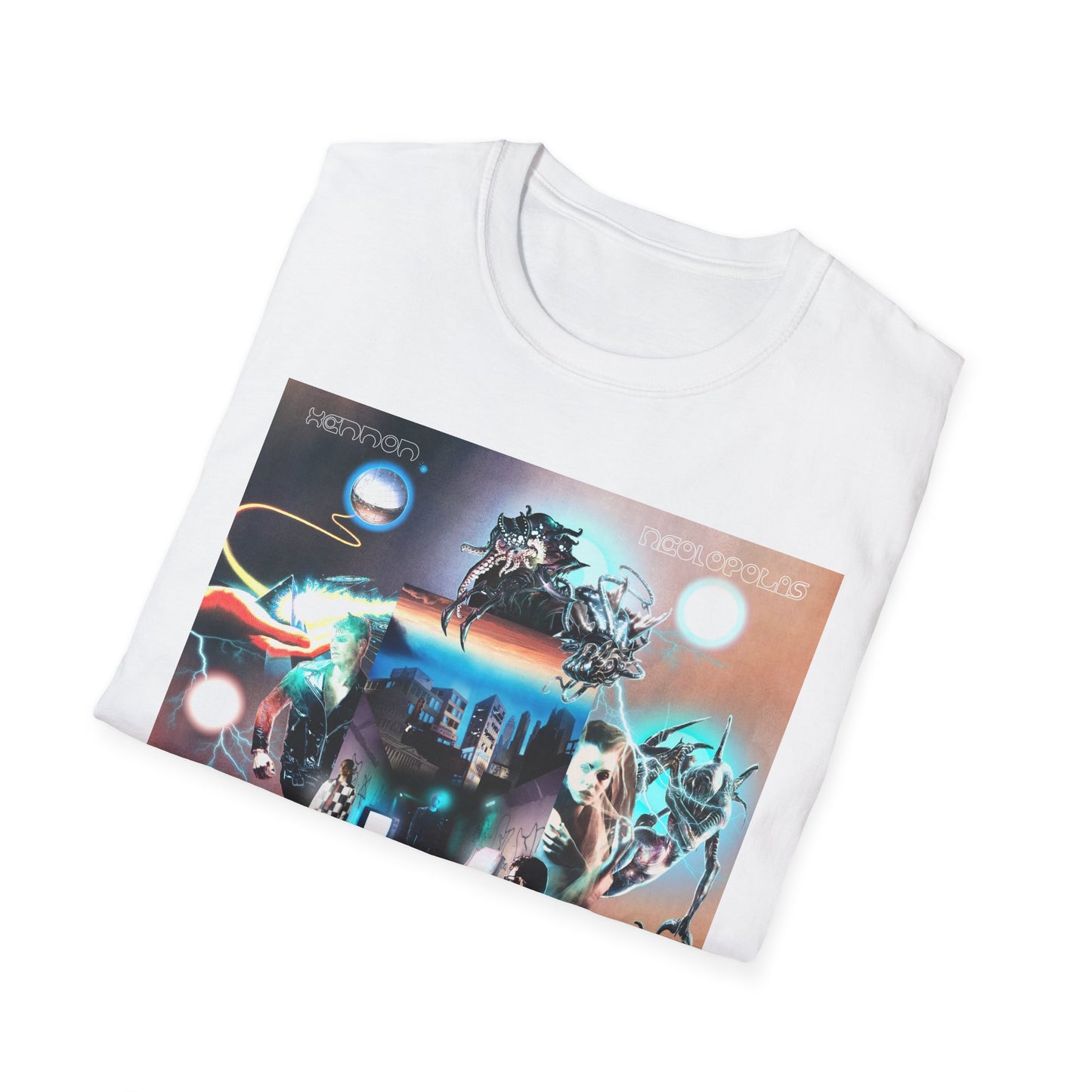 Neolopolis Unisex Softstyle T-Shirt - Cosmic Dreamscape Design