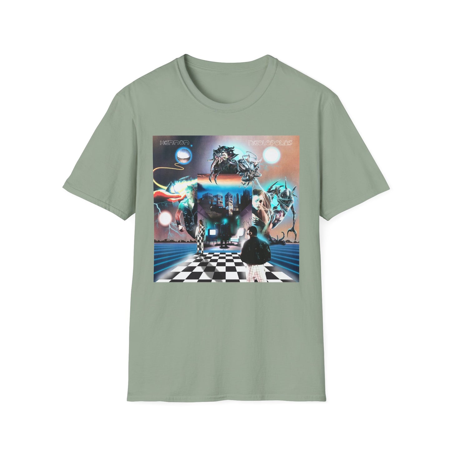 Neolopolis Unisex Softstyle T-Shirt - Cosmic Dreamscape Design